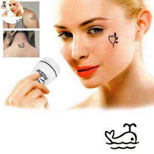 타투스티커 두피문 커버스티커 할로윈문신 지우기 문신 타투 스탬프 라지형 L9 고래