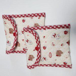 산타 강아지와 행복한 겨울의 누빔 파우치