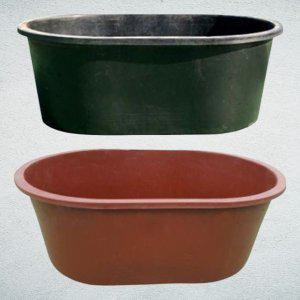 타원형 중사이즈 고무대야 고무통 대야 고래통 중형