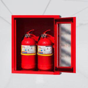 3.3kg 소화기거치대 2구 적색 스틸(45x55x20cm)