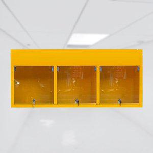 보관함 전면 투명PC창 보호구보관함 3구(102x40x49cm)