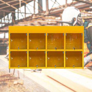 전면 투명PC창 보호구보관함 8구 가로형(135x40x82cm)