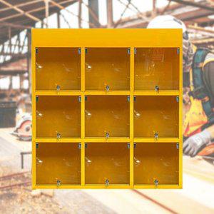 보관함 전면 투명PC창 보호구보관함 9구 102x40x115cm