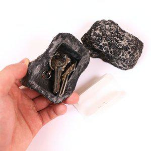 돌 열쇠 보관함 선물 야외 정원 보석함 보관 웃긴 상자 인테리어 돌반지 예물함 주얼리 바위 특이한선물