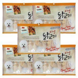 강아지 리얼 육포 닭가슴살 300g 5P 영양 간식 져키
