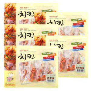 강아지 영양 간식 치킨 호박롤 400g 5P 육포 스낵