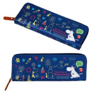 무민 캐릭터 봉제 필통 (네이비)