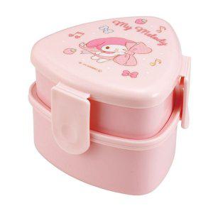 도시락 마이멜로디 삼각형 2단도시락 (포크 포함) 도시락통