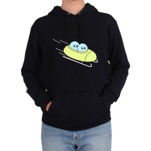 후드티 봅슬레이 원형캐릭터 겨울스포츠 썰매차 눈그림 다양한 색상 사이즈