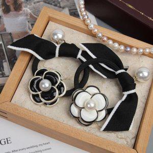 까멜리아 데이 글로시 머리끈 기본