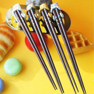 고양이 발도장 나무 젓가락 홀더 4개 세트 일식 저분