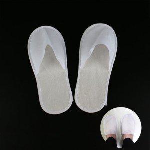 부직포 실내화 일회용 여성 샌들 쿠션 1쌍 패