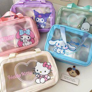 산리오 캐릭터 사각 대용량 비치 가방 수영장 물놀이