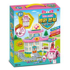 JMds 지나월드 교통놀이 로보카폴리 변신 구조대 도로놀이 병원본부 (334371) 운전놀이 자동차놀이