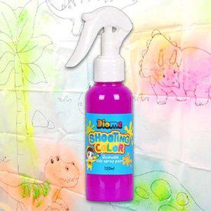 어린이 스프레이 물감 120ml 형광보라 1P 뿌리는 놀이