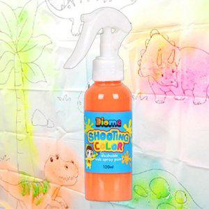 어린이 스프레이 물감 120ml 형광주황 1P 뿌리는 놀이