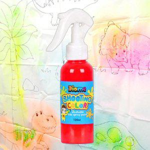 어린이 스프레이 물감 120ml 형광빨강 1P 뿌리는 놀이