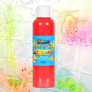 어린이 스프레이 물감 250ml 형광빨강 1P 리필 뿌리는
