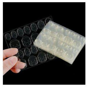 젤 페디 부착 24p 실리콘 양면 연장 팁 손