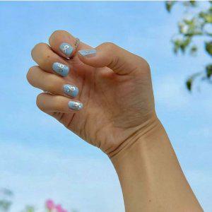 네일스티커 붙이는젤네일 젤네일스티커 리본 리본