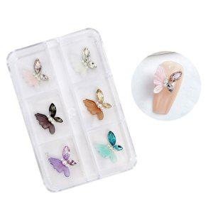 버터플라이파츠 리본 네일 나비 나비스톤 보석날