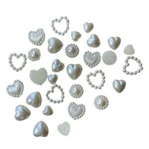 진주 네일 반진주 하트 웨딩 언포일 파츠 장식