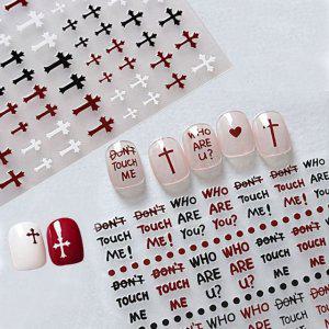 드로잉스티커 아트 유니크 십자가스티커 크로스스