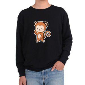 기모맨투맨 원숭이 몽키 아기원숭이그림 전색상 사이즈