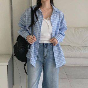 여름블라우스 퍼프블라우스 레이스블라우스 타이블