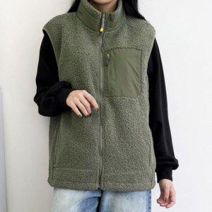 웨어 뽀글이 심플 후리스조끼 양털조끼 후리스