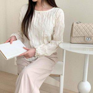 온나핏 퍼프블라우스 여성블라우스 반팔블라우스