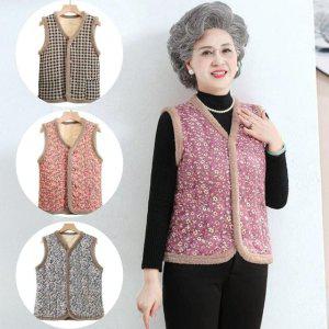 조끼 빅사이즈여성조끼 기모 융털조끼 여성조끼베