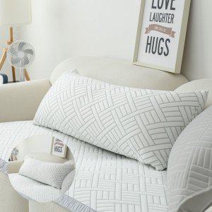 롱쿠션 긴베개 롱베개 바디쿠션 바디필로우 엘리오 듀라론 3중직 냉감 화이트 커버 솜 미포함