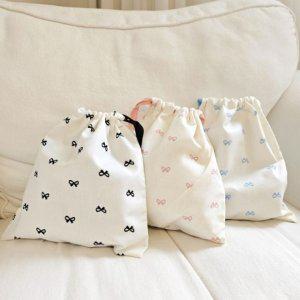 매듭 스트랩프리미엄 복조리 지퍼파우치 대형 3색상