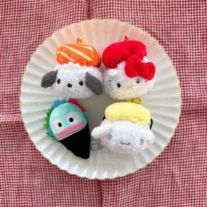 산리오 미니 초밥 스시 캐릭터 인형 키링 4종 (정품 포챠코 시나몬롤 귀여운 가방 고리 가방에다는 백참)