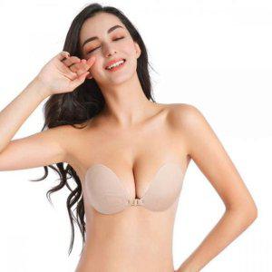 브라 브래지어 패브릭 끈없는 노스트랩 l 누드