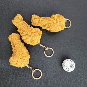 키링월드 리얼 열쇠 차량용 고리 키홀더 굿즈 닭다리 치킨 키링