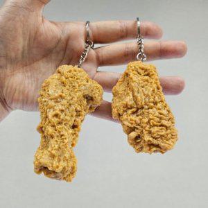 키링월드 음식 닭다리 고리 키링 프라이드치킨 닭날개 모형 열쇠
