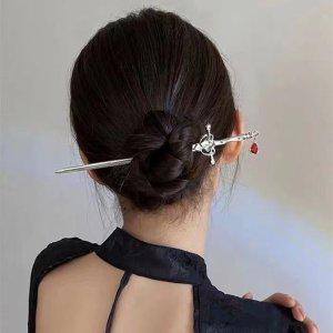 단검 비녀 머리핀 헤어핀 집게핀 소드 칼 검 머리핀 집게핀 헤어번 한복 올림머리 긴머리 고정핀 삔