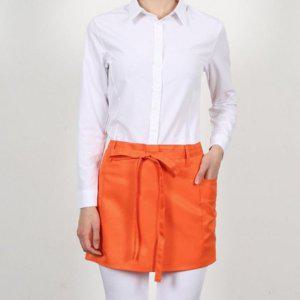 앞치마 다용도 매장 숏 허리 홀서빙 오렌지 카페 레스토랑 미니