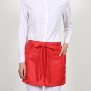 앞치마 다용도 카페 매장 레스토랑 미니 홀서빙 허리 레드 숏