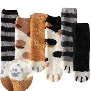 여자 겨울 뽀글이 수면양말 5종세트 두꺼운 긴양말