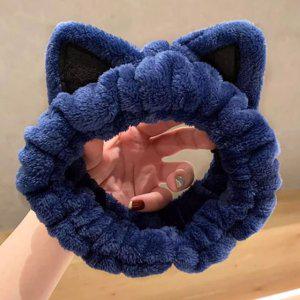 블루 베이직 머리띠 세수 밴드 귀여운 샤워