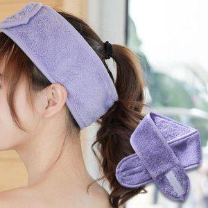 퍼플 머리띠 캐주얼 세수 헤어 샤워 밴드