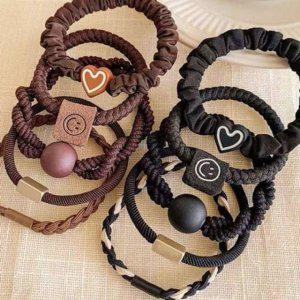 탄력 꽈배기 캐주얼 헤어 머리끈 필수템 5종 세트 포