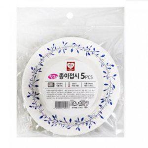 하니 일회용 접시 캠핑 일회용품 종이 접시 14cmx5p