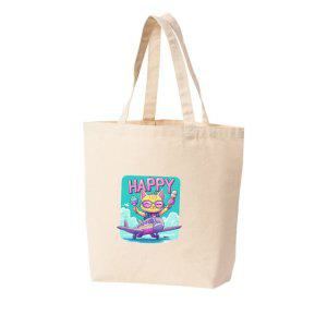 에코백 다양한 사이즈 해피고양이 비행기 아이스크림