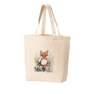 에코백 다양한 사이즈 여우 꽃 구미호 영리한동물