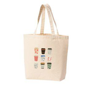 에코백 다양한 사이즈 다양한 카페컵 커피 가지각색