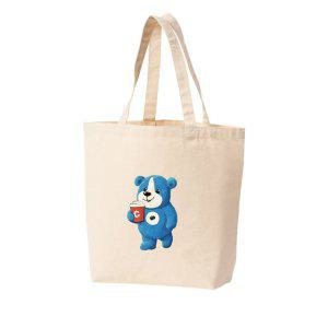 에코백 다양한 사이즈 곰돌이 커피 카페 커피향기